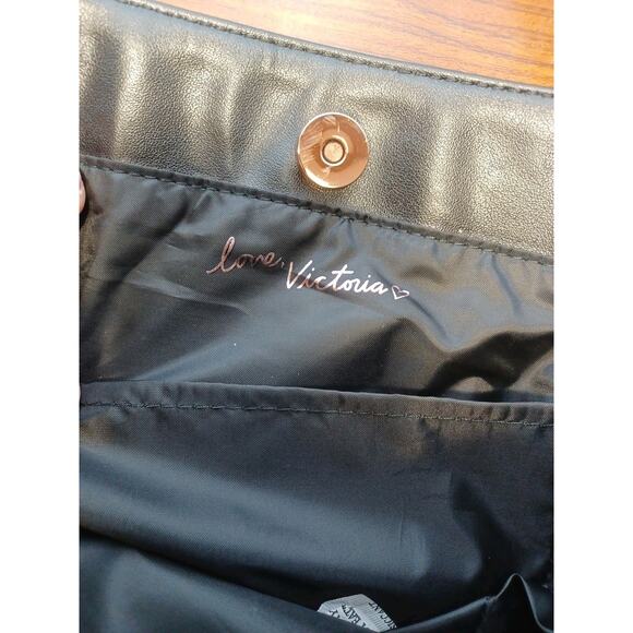 Victoria's Secret Black Handbag Tote Big Fringe NWT Hobo Fun Diva Sexy Fun - Picture 4 of 10